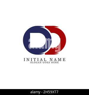 Modern DD letter name logo vector,creative initial name of DD logo vector illustration Stock Vector