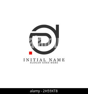 monogram letter name DD logo sign, simple double DD initial name logo vector illustration Stock Vector