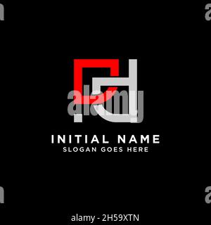 monogram letter DD logo design vector, simple initial name logo vector Stock Vector