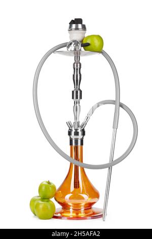 Hookah with fruits isolated on white background Stock Photo