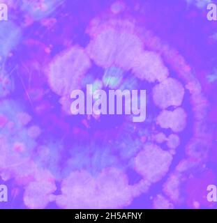 Purple Hippie Shirt. Abstract Circle Texture. Stock Photo