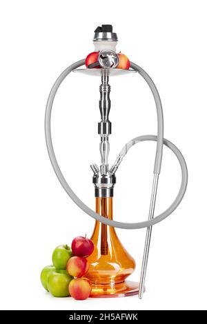 Hookah with fruits isolated on white background Stock Photo