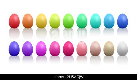Gradient easters eggs Stock Vector