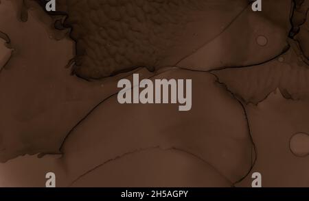 Liquid Chocolate Texture. Brown Cream Background. Stock Photo