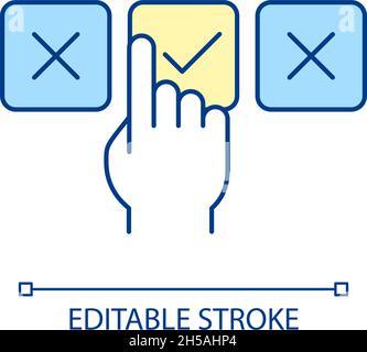 Right choice RGB color icon Stock Vector