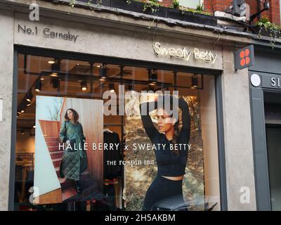 Sweaty Betty ladies'l clothing shop in Carnaby Street, London, UK Stock Photo