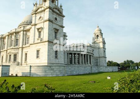 Marble building Victoria Memorial in Kolkata, India Stock Photo