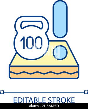 Weight maximum RGB color icon Stock Vector