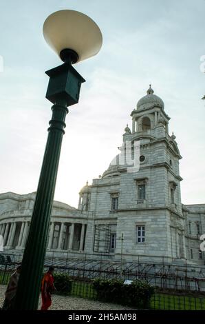 Marble building Victoria Memorial in Kolkata, India Stock Photo