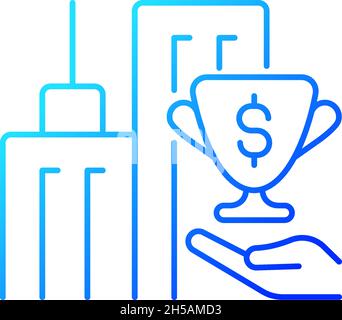 Corporate grant gradient linear vector icon Stock Vector