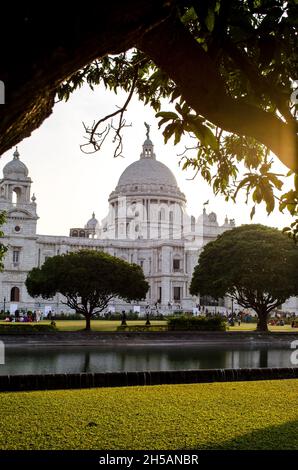 Marble building Victoria Memorial in Kolkata, India Stock Photo