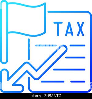 Tax relief gradient linear vector icon Stock Vector