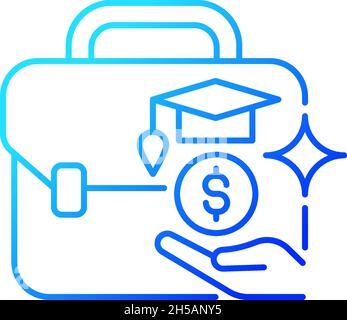 Grants for employee training gradient linear vector icon Stock Vector