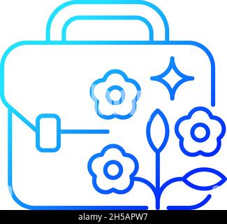 Thriving small business gradient linear vector icon Stock Vector