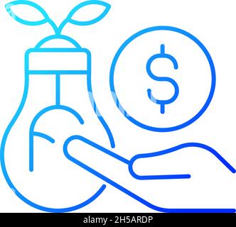 Angel investor tax credits gradient linear vector icon Stock Vector