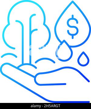 Investing gradient linear vector icon Stock Vector