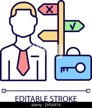 Portfolio manager RGB color icon Stock Vector