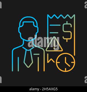 Collector gradient vector icon for dark theme Stock Vector