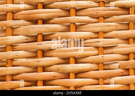 A wicker texture in a close up view Stock Photo