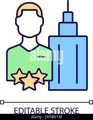 Chief executive officer RGB color icon Stock Vector