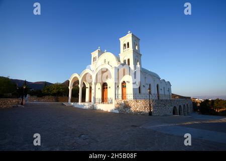 White Church Paros, a Greek island in the central Aegean Sea. One of the Cyclades island group, Greece Stock Photo