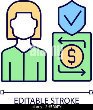 Trust assistant RGB color icon Stock Vector