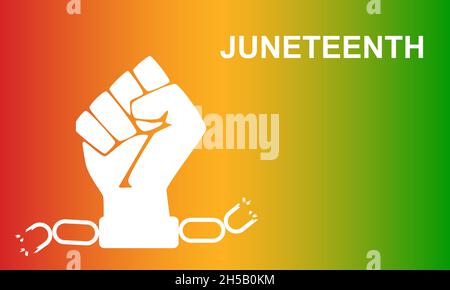 Vector illustration junetteenth isolated on gradient background. Stock Vector
