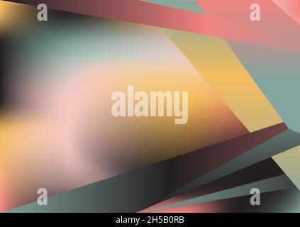 Abstract blur fluid shape, polygonal triangle line geometric pattern trendy background.Retro gradient texture graphic design vector Template Copy spac Stock Vector