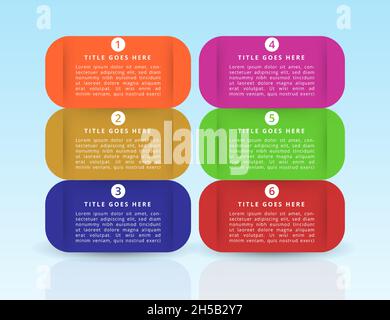 Simple Infographics. Stacked Rectangular Style  Stock Vector