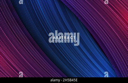 Modern Background With 3D Modern Lines  Stock Vector