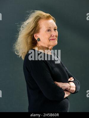 Annie Ernaux, French author and Booker Prize longlist writer, at Edinburgh International Festival, Scotland, UK in 2019 Stock Photo