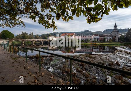 Landscape view of Arcos de Valdevez an Ancient Village in Minho, North of Portugal. Stock Photo