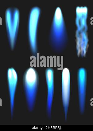 Realistic Vector Fire Flames. Transparent vector effects. Flames with ...