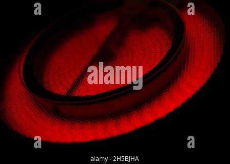 Kaufbeuren, Germany. 08th Nov, 2021. The glowing ceramic hob of a switched-on cooker. Households in Germany continue to pay comparatively much for electricity in a global comparison. Credit: Karl-Josef Hildenbrand/dpa/Alamy Live News Stock Photo