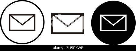 A simple set of email icons. It can be used in any situation, such as a physical letter or a digital expression on the web. Stock Vector