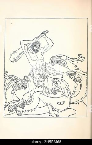 Vertical scan of the 19th-century greek mythology, from the search for the golden fleece Stock Photo