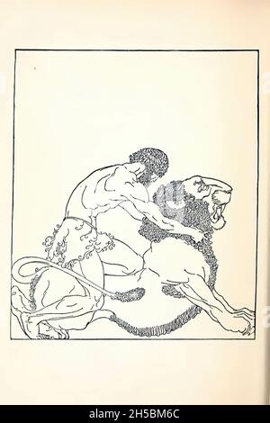 Vertical scan of the 19th-century greek mythology, from the search for the golden fleece Stock Photo