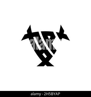 BP Monogram logo letter with triangle shield and circle shape style design on isolated background. Triangle monogram logo, shield monogram logo, trian Stock Vector