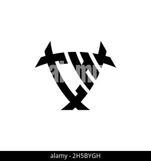 CH Monogram logo letter with triangle shield and circle shape style design on isolated background. Triangle monogram logo, shield monogram logo, trian Stock Vector