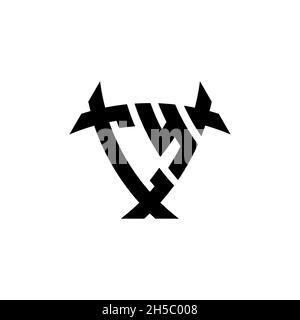CY Monogram logo letter with triangle shield and circle shape style design on isolated background. Triangle monogram logo, shield monogram logo, trian Stock Vector