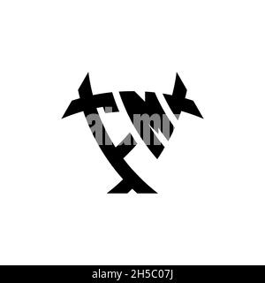 FM Monogram logo letter with triangle shield and circle shape style design on isolated background. Triangle monogram logo, shield monogram logo, trian Stock Vector