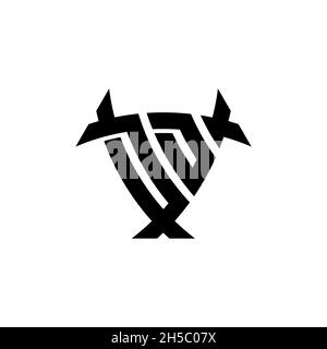 DD Monogram logo letter with triangle shield and circle shape style design on isolated background. Triangle monogram logo, shield monogram logo, trian Stock Vector