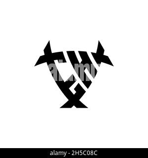 EH Monogram logo letter with triangle shield and circle shape style design on isolated background. Triangle monogram logo, shield monogram logo, trian Stock Vector