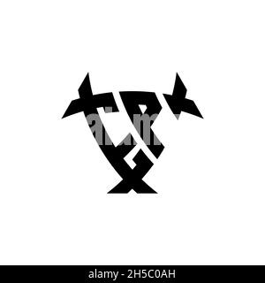 EP Monogram logo letter with triangle shield and circle shape style design on isolated background. Triangle monogram logo, shield monogram logo, trian Stock Vector