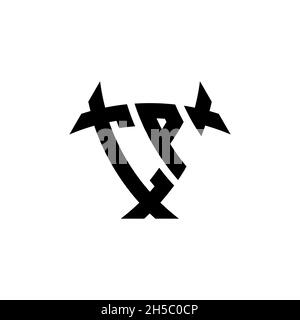 CP Monogram logo letter with triangle shield and circle shape style design on isolated background. Triangle monogram logo, shield monogram logo, trian Stock Vector