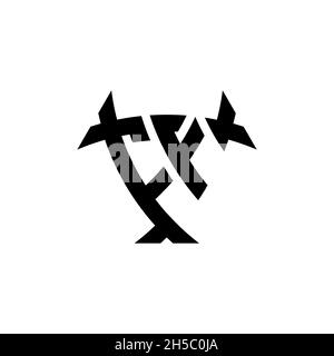 FF Monogram logo letter with triangle shield and circle shape style design on isolated background. Triangle monogram logo, shield monogram logo, trian Stock Vector