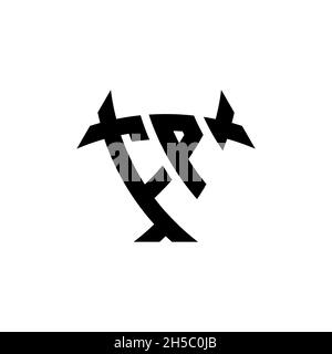 FP Monogram logo letter with triangle shield and circle shape style design on isolated background. Triangle monogram logo, shield monogram logo, trian Stock Vector