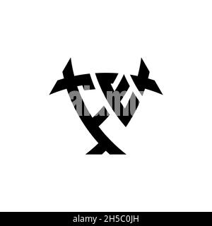 FE Monogram logo letter with triangle shield and circle shape style design on isolated background. Triangle monogram logo, shield monogram logo, trian Stock Vector