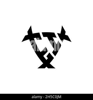 EI Monogram logo letter with triangle shield and circle shape style design on isolated background. Triangle monogram logo, shield monogram logo, trian Stock Vector