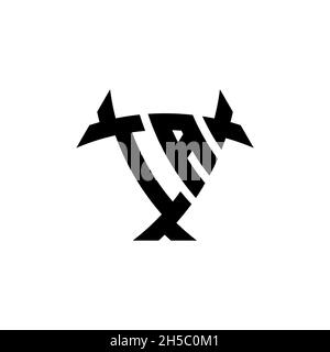 IA Monogram logo letter with triangle shield and circle shape style design on isolated background. Triangle monogram logo, shield monogram logo, trian Stock Vector